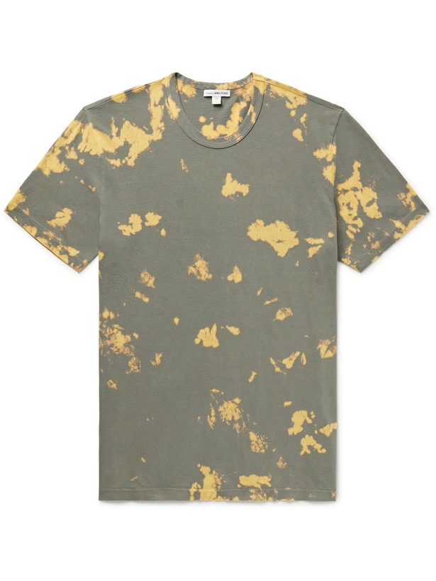 Photo: JAMES PERSE - Bleached Combed Cotton-Jersey T-Shirt - Green