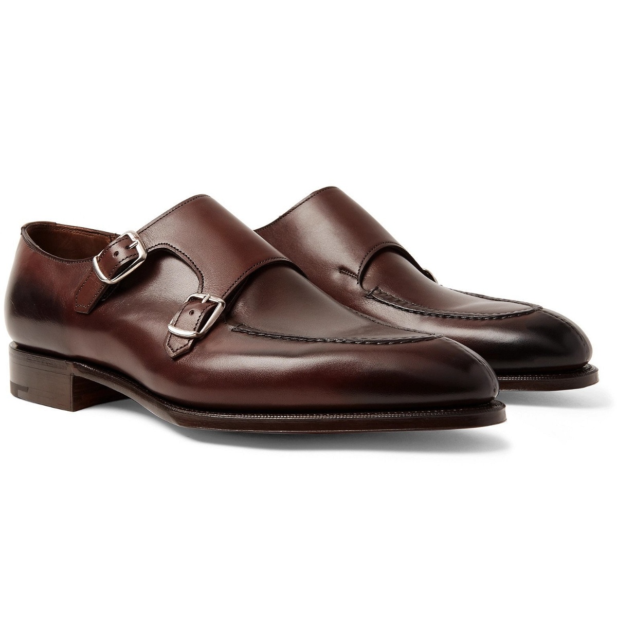 Edward Green - Fulham Suede Monk-Strap Shoes - Brown Edward Green