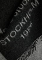 Acne Studios Venus 1996 Logo-intarsia Wool Scarf - Black And White - One Size