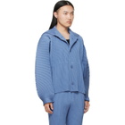 HOMME PLISSÉ ISSEY MIYAKE Blue Linen Like Jacket