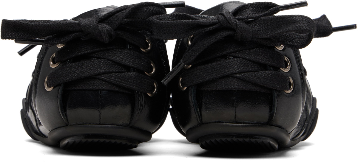 Acne Studios Black Lace-Up Leather Sneakers