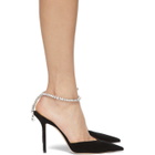 Jimmy Choo Black Suede Saeda 100 Heels