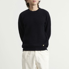 Armor-Lux Men's Waffle Knit Jumper in Navy