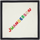 JW Anderson Off-White Silk Logo Scarf