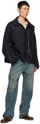 Edward Cuming Navy Paneled Jacket