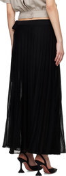 REMAIN Birger Christensen Black Knit Wrap Maxi Skirt