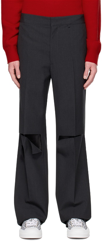 Photo: Givenchy Gray Ripped Trousers