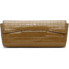 TOTEME Khaki Soft Croco-Embossed T Clutch