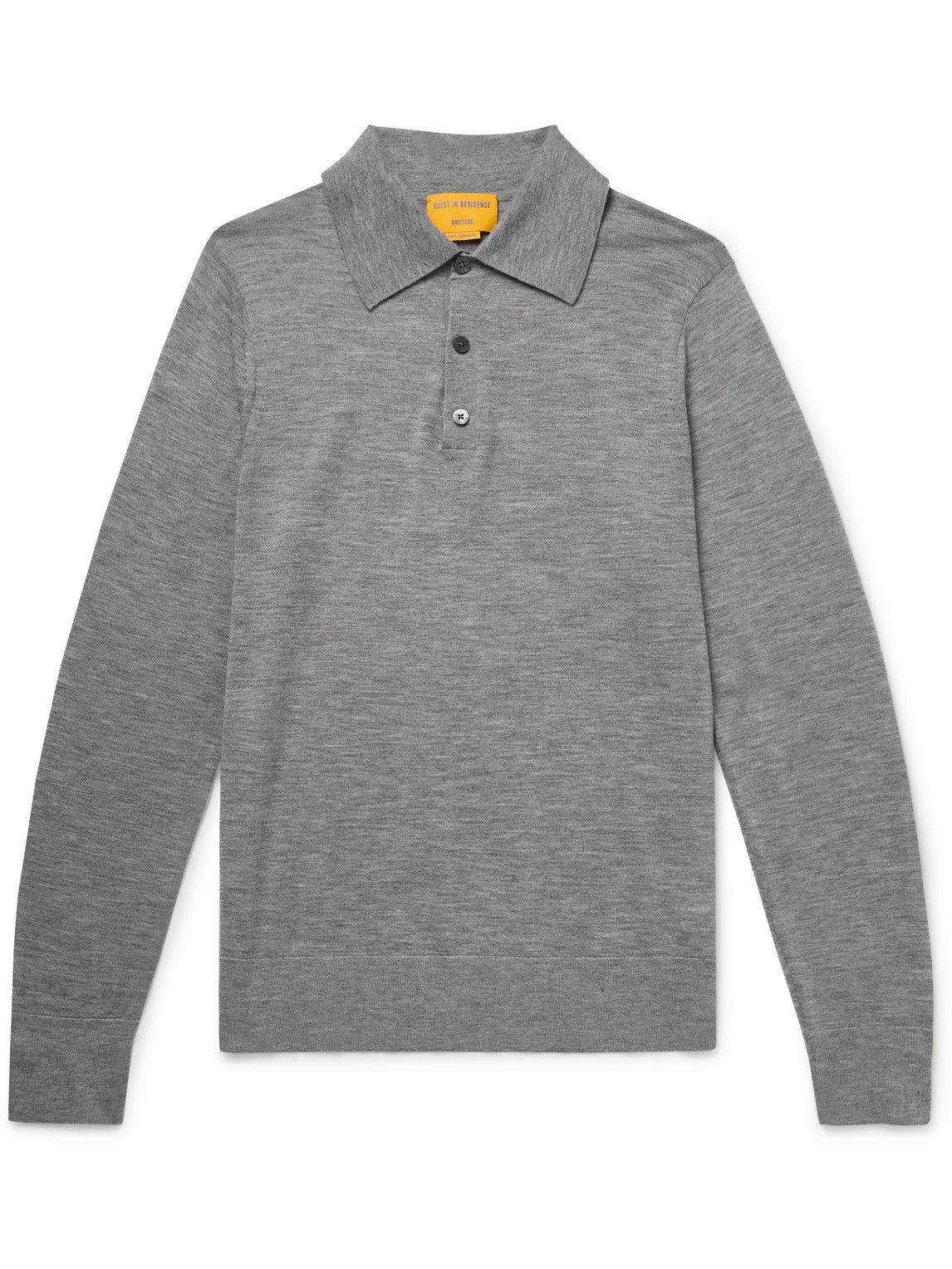 Guest In Residence - Airy Cashmere Polo Shirt - Gray