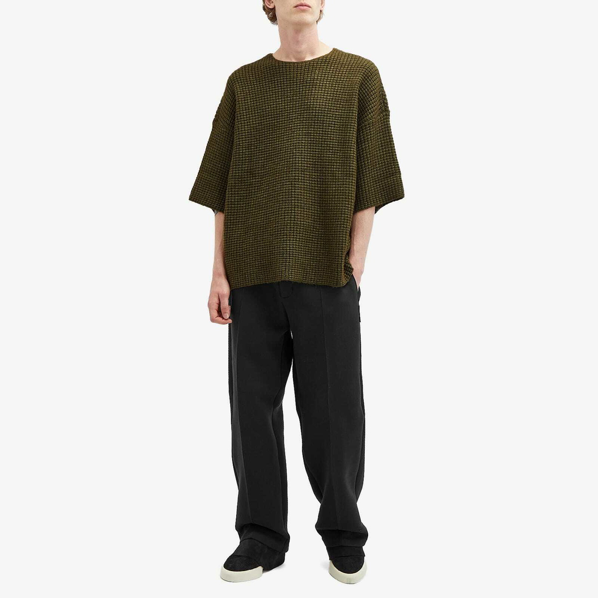Fear of God ESSENTIALS Men's Heavy Waffle Short Sleeve Crew