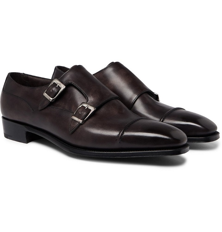 Photo: George Cleverley - Caine Leather Monk-Strap Shoes - Men - Brown