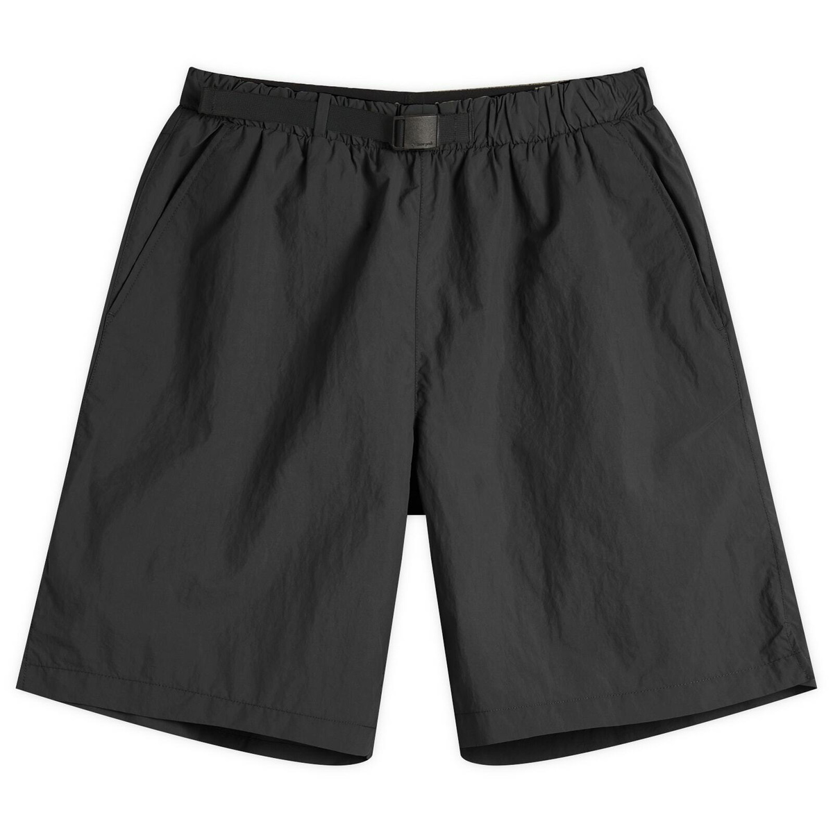 Snow Peak Men's Nylon Tussah 2-Way Shorts in Black