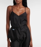 Prada Silk twill slip dress