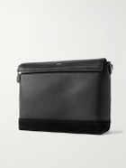 TOM FORD - Suede-Trimmed Full-Grain Leather Messenger Bag