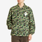 A Bathing Ape Men's Abc Camo Nyc Logo Coach Jacket in Green