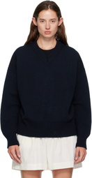 &Daughter Navy Balla Slouch V-Neck Sweater