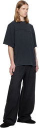 Alexander Wang Black Pre-Styled Brushed Denim Sweatpants