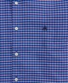 Brooks Brothers Men's Madison Relaxed-Fit Sport Shirt, Non-Iron Oxford Button-Down Collar Ground Check | Bright Blue