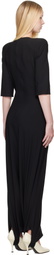 ALAINPAUL Black Tailored Fuseau Maxi Dress