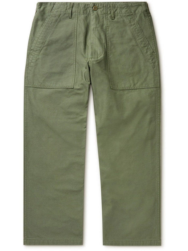 Photo: Beams Plus - Wide-Leg Cotton Trousers - Green