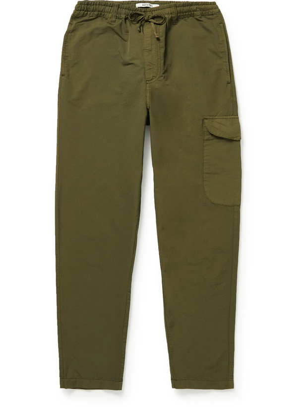 Photo: Kestin - Storr Cotton-Blend Drawstring Trousers - Green