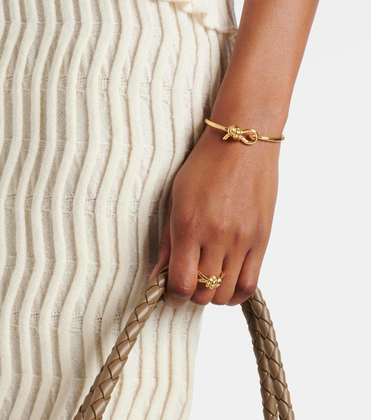 Bottega Veneta Knot gold-plated sterling silver ring