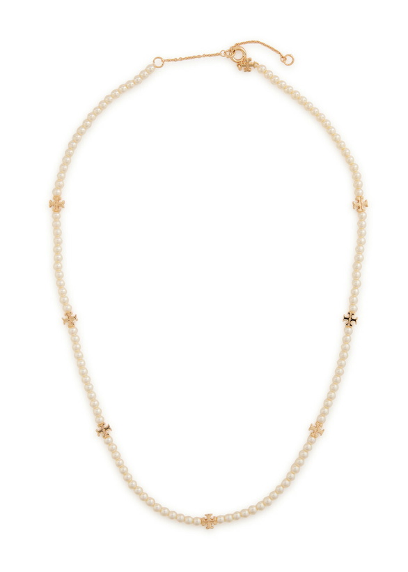 Photo: Tory Burch Kira Pearl 18kt Gold-plated Necklace - One Size