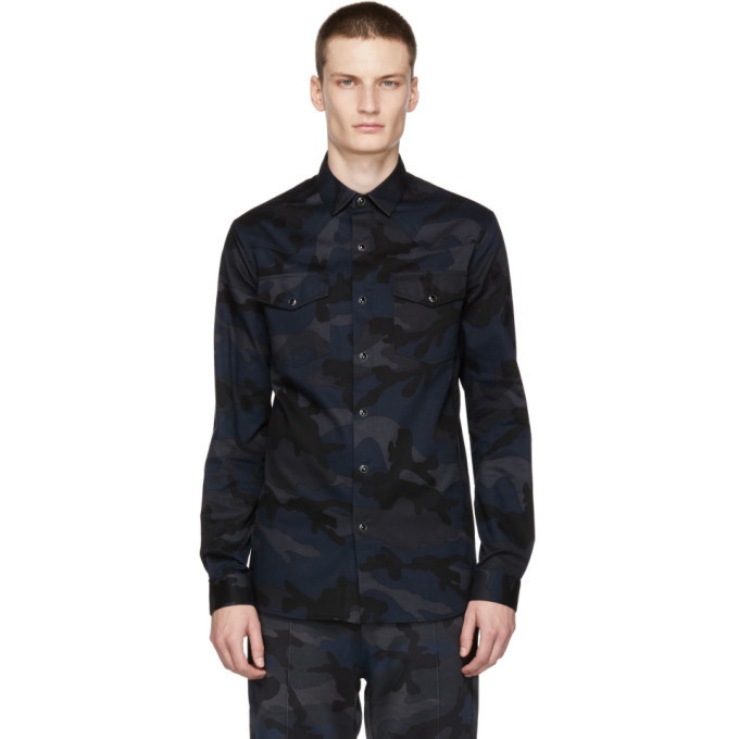 Photo: Valentino Navy Camo Shirt