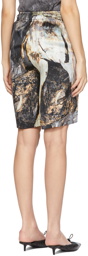 Serapis Black Silk Waste Shorts