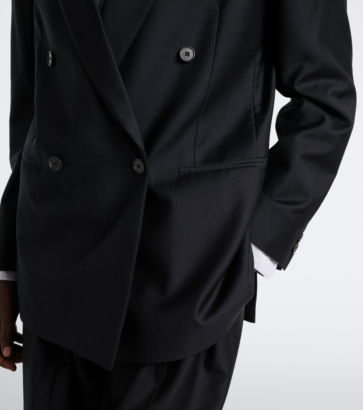 The Row Isani double-breasted virgin wool blazer