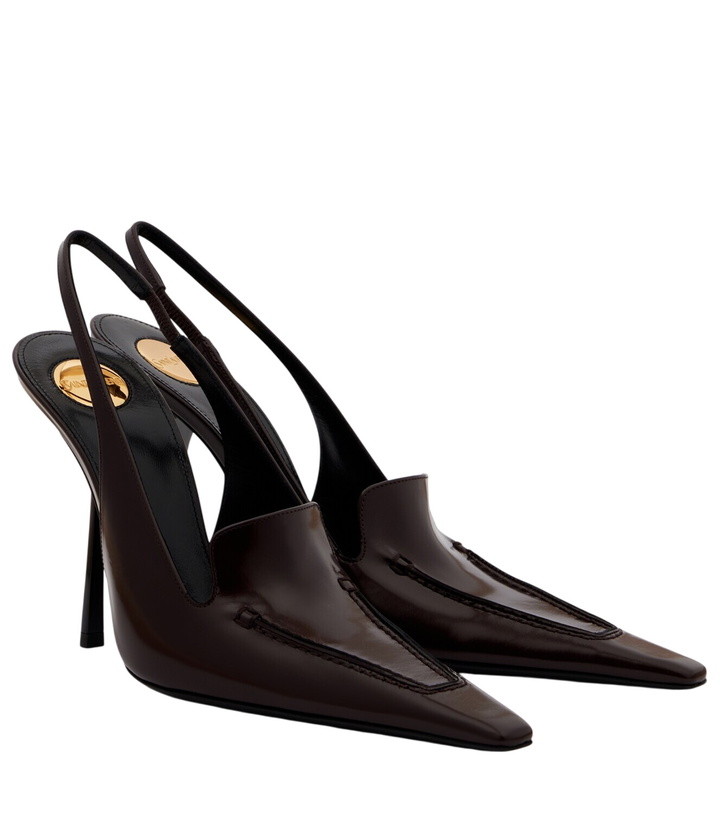 Photo: Saint Laurent Voltaire leather slingback pumps