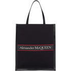 Alexander McQueen Black and Red Selvedge Tote