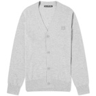 Acne Studios Men's Keve New Face Cardigan in Light Grey Melange