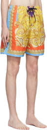 Versace Underwear Gold Barocco Swim Shorts