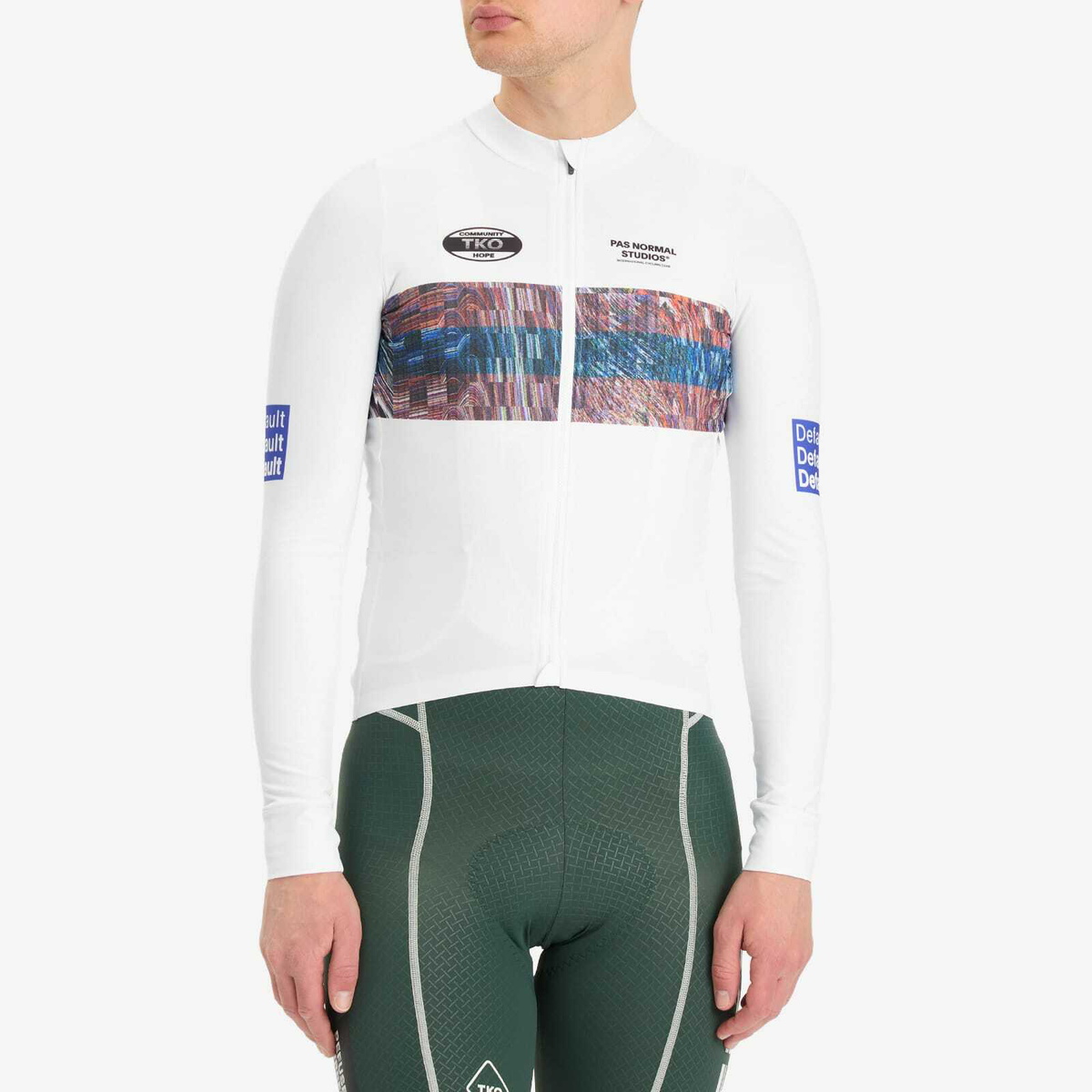 Pas Normal Studios Men's T.K.O. Mechanism Long Sleeve Jersey in Human Error White