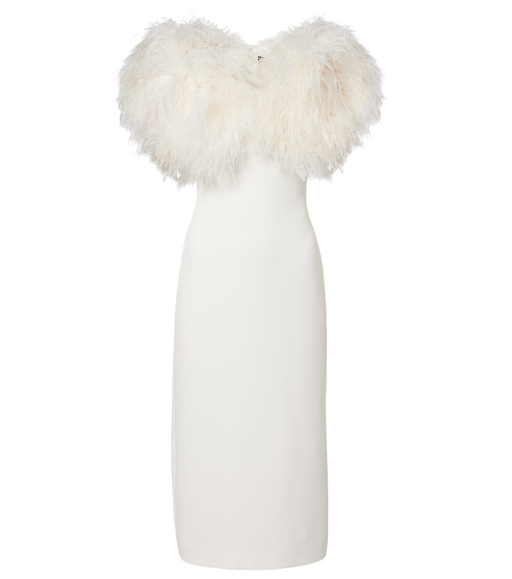 Photo: David Koma Feather-trimmed cocktail dress