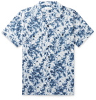 Onia - Camp-Collar Acid-Wash Cotton Shirt - Blue