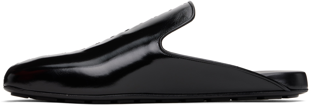 Bottega Veneta Black Roma Slippers