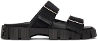 Fendi Black 'Fendi Force' Lug Sole Sandals