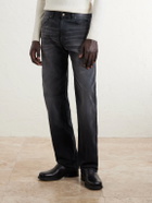 424 - Straight-Leg Cotton-Canvas Trousers - Black