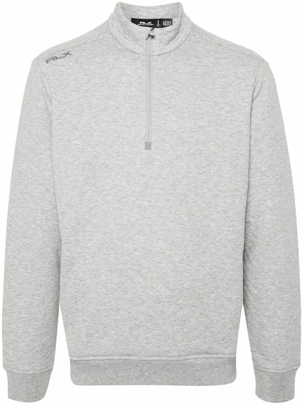 Photo: RLX Ralph Lauren Grey Quilted Half-Zip Sweatshirt