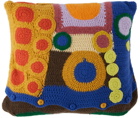 The Elder Statesman Multicolor Crochet Mixer Pillow