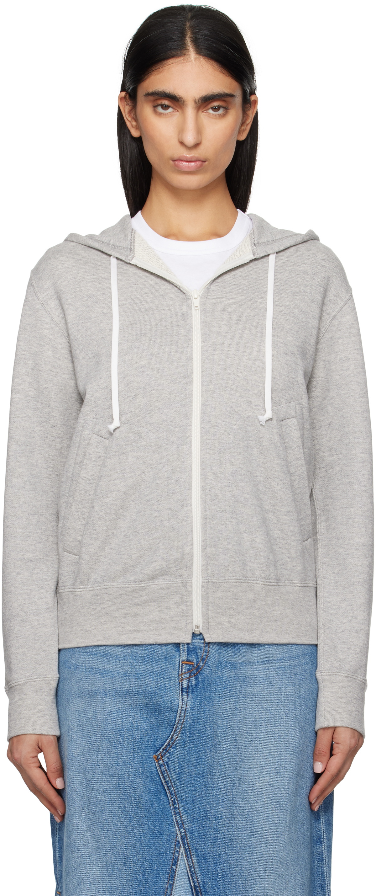 COMME des GARÇONS PLAY Gray 'Heart On Back' Hoodie