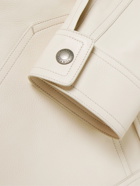 TOM FORD - Full-Grain Leather Blouson Jacket - Neutrals