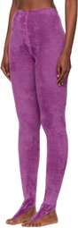 Julie Kegels Purple Thong Leggings