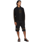 Fendi Black Forever Fendi Zip Down Shorts