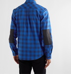 Aztech Mountain - Loge Peak Shell-Panelled Checked Brushed Cotton-Flannel Shirt - Blue