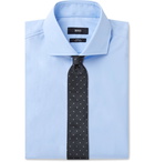 HUGO BOSS - Jason Slim-Fit Cutaway-Collar Cotton-Poplin Shirt - Blue