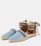 Stella McCartney Gaia denim bouclé espadrilles