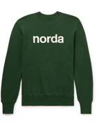 norda - Logo-Flocked Organic French Terry Sweatshirt - Green